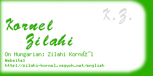 kornel zilahi business card